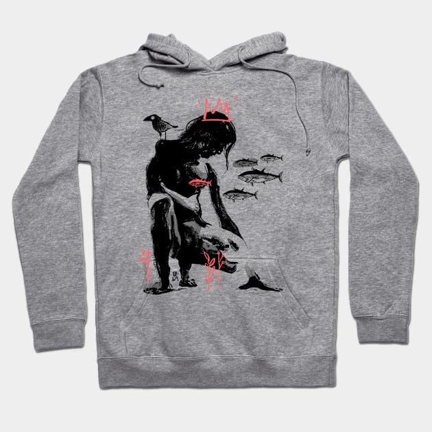 King of crows Hoodie by Le Cerf Noir